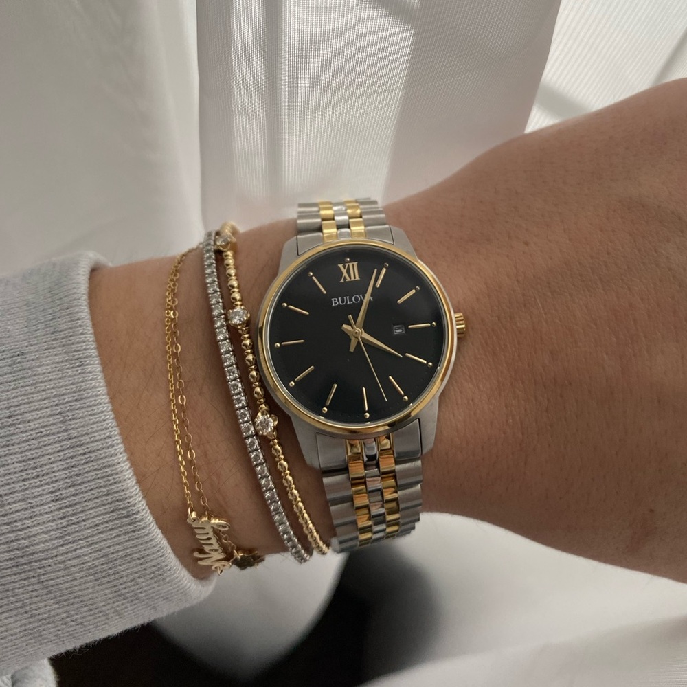 Bulova Women's Classic Two-Tone Stainless Steel Watch 32mm